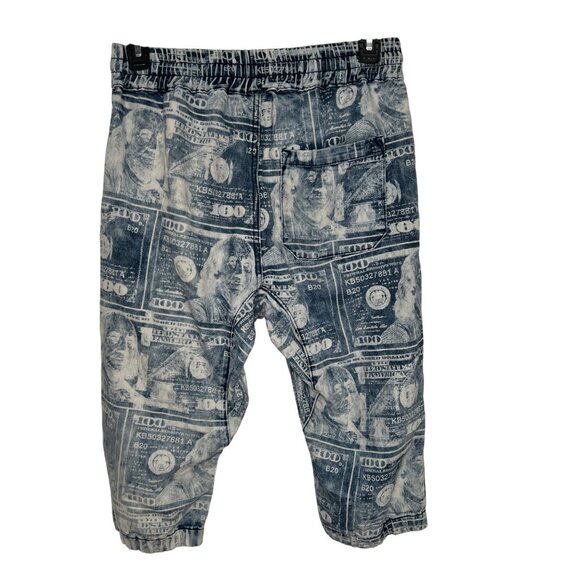 Victorious Men’s Jogger Shorts Bermudas Money All Over Print size Medium Grunge - Picture 2 of 10
